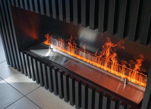 Электроочаг Schönes Feuer 3D FireLine 1000 со стальной крышкой в Южно-Сахалинске